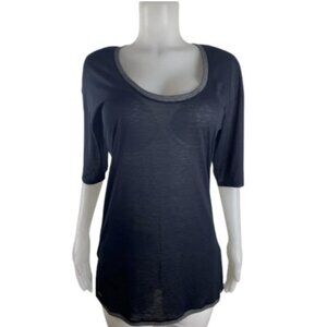 Lacoste navy blue half sleeve shirt size 40